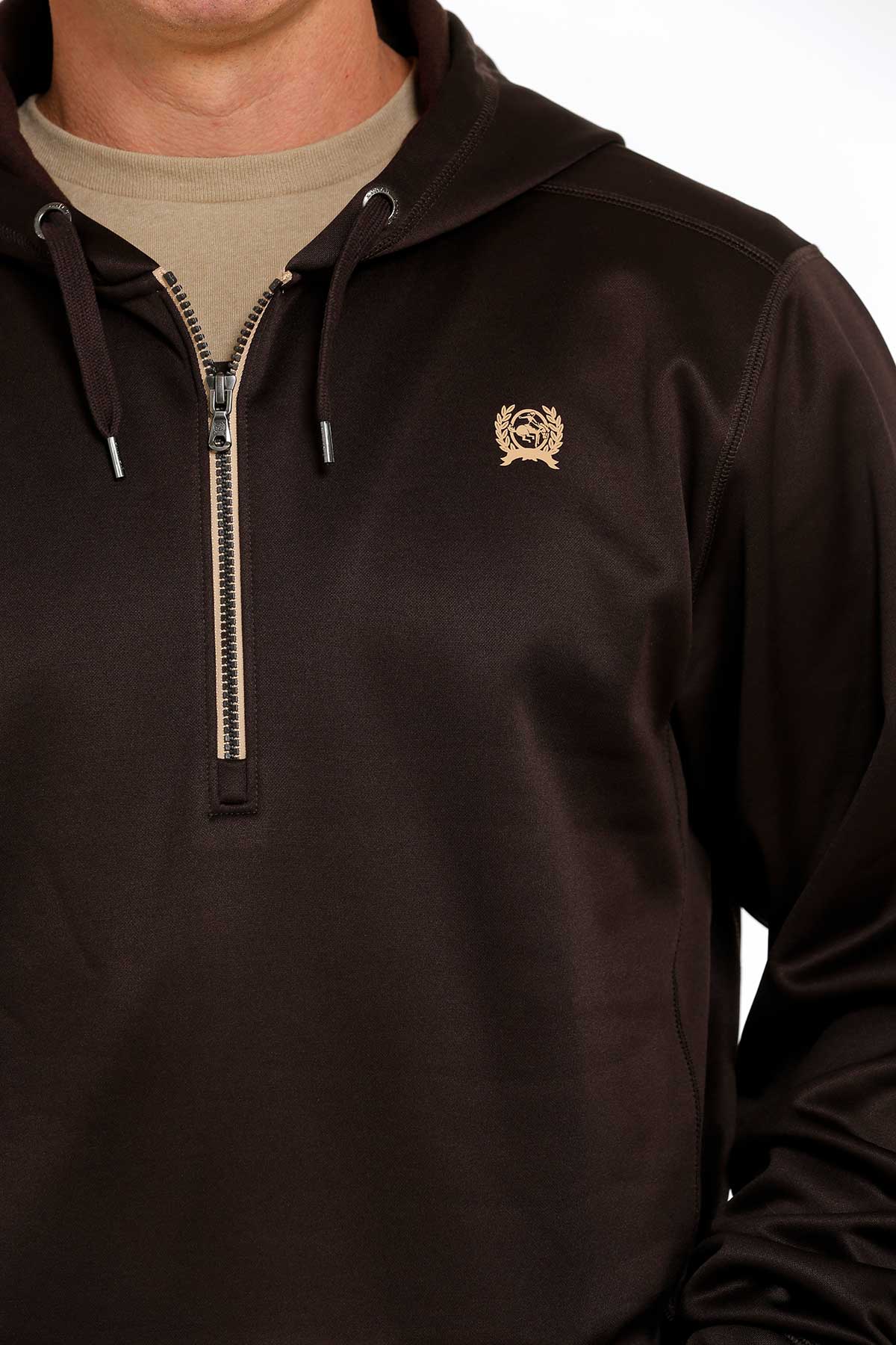 CINCH Men's Brown Pullover Hoodie