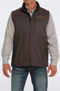 CINCH Men's Brown Textured Bonded Vest