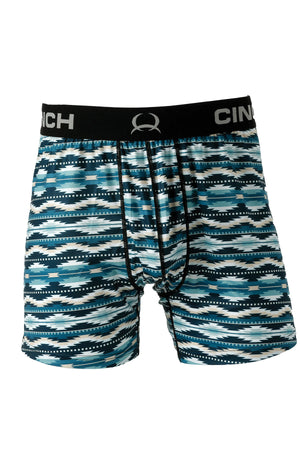 CINCH Men's 5" Teal Stripe Loose Boxer Brief