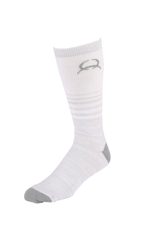 CINCH Men's White And Grey Crew Socks