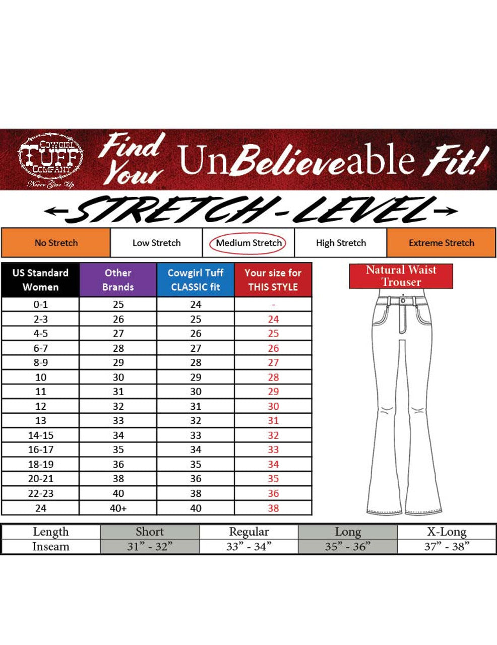 COWGIRL TUFF Women's Just Tuff Trouser
