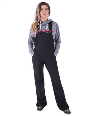 COWGIRL TUFF Women's Work Hard Play Hard Black Bib Overalls