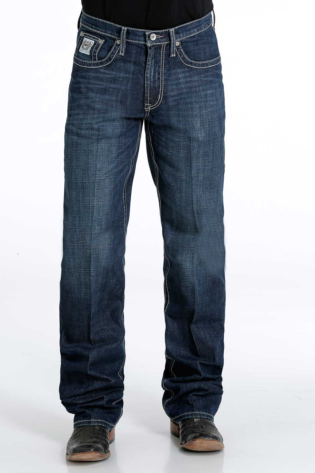 CINCH Men's Relaxed Fit White Label Performance Denim - Dark Stonewash