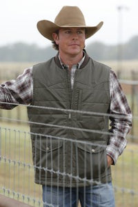 MILLER RANCH Men's Brown Quilted Vest