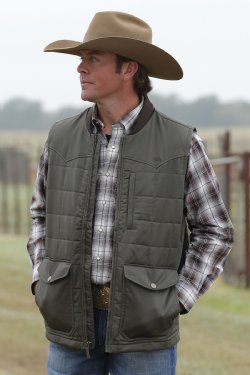 MILLER RANCH Men's Brown Quilted Vest