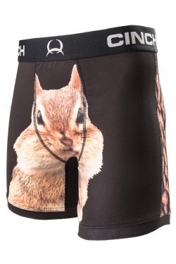 CINCH Men's Black Squirrel 6" Boxer Brief